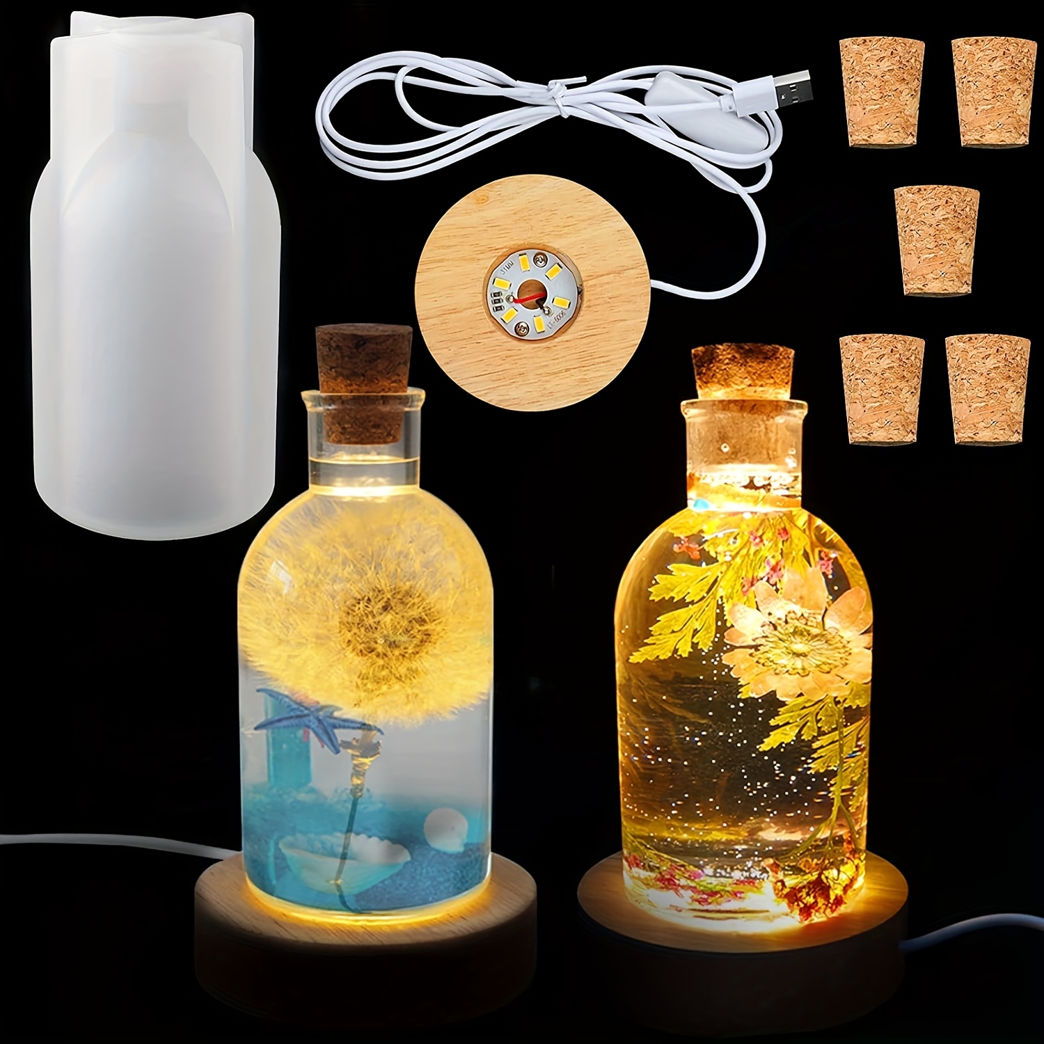 Drift Bottle Light Resin Mold  - Woodworking Resin ulasan dan harga