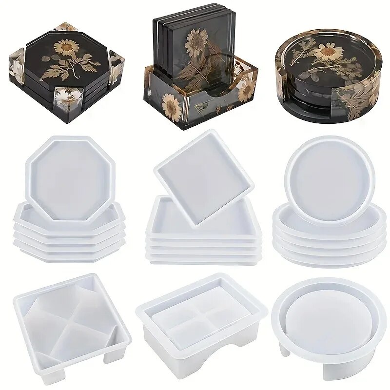 Coaster Resin Molds Set Includ - Woodworking Resin ulasan dan harga